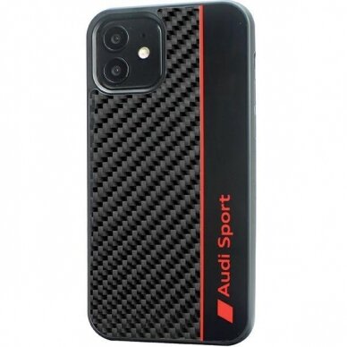 Dėklas Audi Carbon Fiber Stripe iPhone 11 / Xr Juodas AUS-TPUPCIP11-R8/D1-BK 1