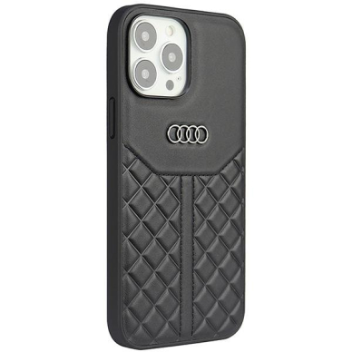 Dėklas Audi Genuine Leather iPhone 13 Pro / 13 Juodas AU-TPUPCIP13P-Q8/D1-BK 1