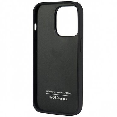 Dėklas Audi Genuine Leather iPhone 14 Pro Juodas AU-TPUPPCIP14P-Q8/D1-BK 5