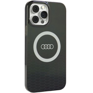 Originalus Audi dėklas IML Big Logo MagSafeiPhone 13 Pro / 13 - Juodas 5