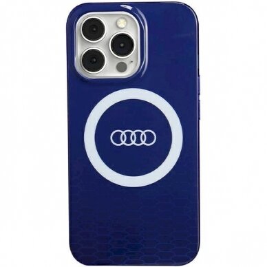 Originalus Audi dėklas IML Big Logo MagSafeiPhone 13 Pro / 13 - mėlynas