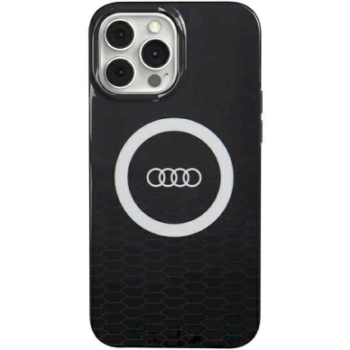 Originalus Audi dėklas IML Big Logo MagSafeiPhone 13 Pro Max - Juodas