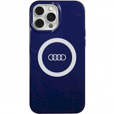 Originalus Audi dėklas IML Big Logo MagSafeiPhone 13 Pro Max - mėlynas