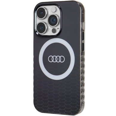 Originalus Audi dėklas IML Big Logo MagSafeiPhone 14 Pro - Juodas 1