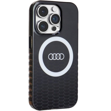 Originalus Audi dėklas IML Big Logo MagSafeiPhone 14 Pro - Juodas 5