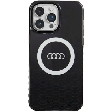 Originalus Audi dėklas IML Big Logo MagSafeiPhone 14 Pro Max - Juodas