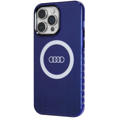 Originalus Audi dėklas IML Big Logo MagSafeiPhone 14 Pro Max - mėlynas 1