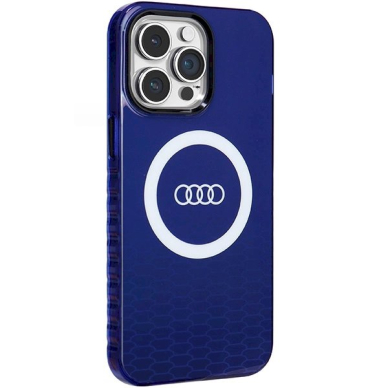 Originalus Audi dėklas IML Big Logo MagSafeiPhone 14 Pro Max - mėlynas 5