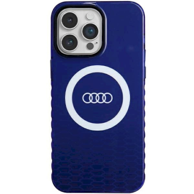 Originalus Audi dėklas IML Big Logo MagSafeiPhone 14 Pro Max - mėlynas