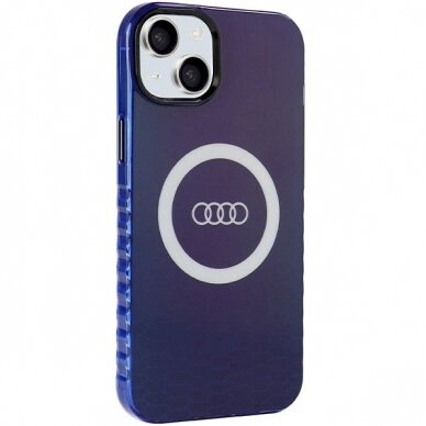 Originalus Audi dėklas IML Big Logo MagSafeiPhone 15 Plus / 14 Plus - mėlynas 5