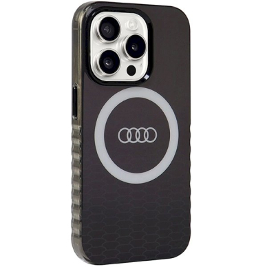 Originalus Audi dėklas IML Big Logo MagSafeiPhone 15 Pro - Juodas 5