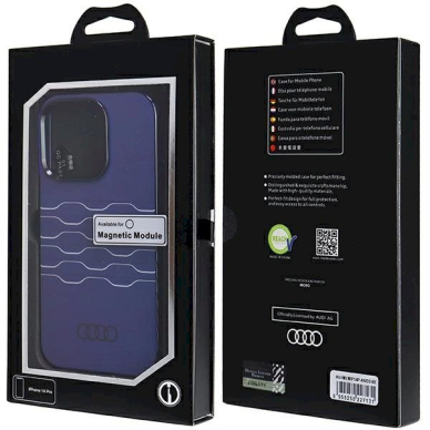 Originalus Audi dėklas IML MagSafeiPhone 14 Pro - mėlynas 6