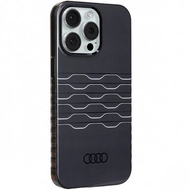 Originalus Audi dėklas IML MagSafeiPhone 15 Pro Max - Juodas 5