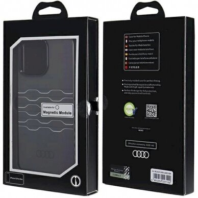 Originalus Audi dėklas IML MagSafeiPhone 15 Pro Max - Juodas 6