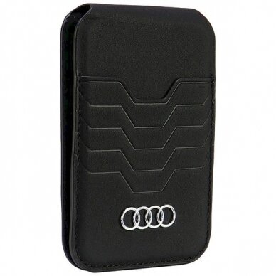 Audi Leather Wallet Card MagSafe magneticstand - Juodas 2