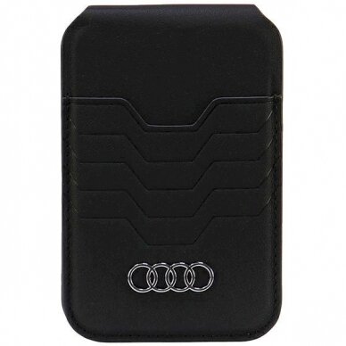 Audi Leather Wallet Card MagSafe magneticstand - Juodas