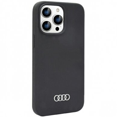 Dėklas Audi Silicone Case iPhone 14 Pro Juodas AU-LSRIP14P-Q3/D1-BK 1