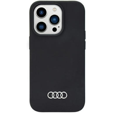 Dėklas Audi Silicone Case iPhone 14 Pro Max Juodas AU-LSRIP14PM-Q3/D1-BK