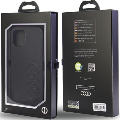 Dėklas Audi Synthetic Leather iPhone 12/12 Pro Juodas AU-TPUPCIP12P-TT/D1-BK 6