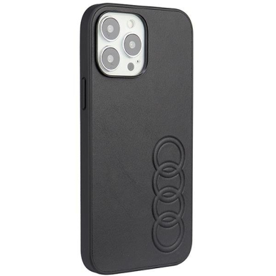 Dėklas Audi Synthetic Leather iPhone 13 Pro Max Juodas AU-TPUPPCIP13PM-TT/D1-BK 1