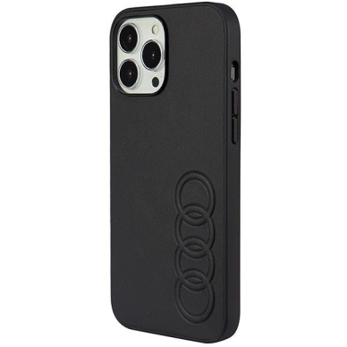 Dėklas Audi Synthetic Leather iPhone 13 Pro Max Juodas AU-TPUPPCIP13PM-TT/D1-BK 2