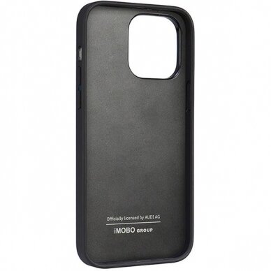 Dėklas Audi Synthetic Leather iPhone 14 Pro Max Juodas AU-TPUPPCIP14PM-TT/D1-BK 4