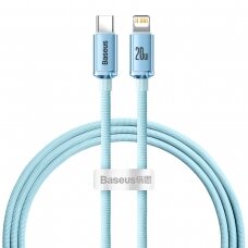 Baseus Crystal Shine Series USB Type C cable - Lightning Fast Charging Power Delivery 20W 1.2m blue (CAJY001303)