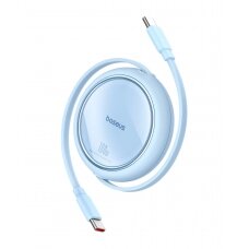 Baseus Free2Draw Mini USB-C - USB-C 100W 1m retractable Kabelis - blue