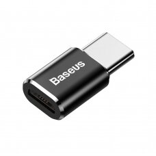 [Užsakomoji prekė] Baseus - OTG Adapter (CAMOTG-01) - Micro-USB Female to Type-C Male - Juodas