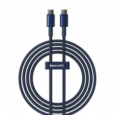 Baseus Tungsten Gold USB-C / USB-C 100W 2m Kabelis - navy blue