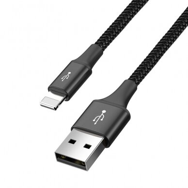 USB Kabelis Baseus 2X Lightning / Usb Type C / Micro Usb Su Nailono Pynimu 3.5A 1.2M Juodas 1