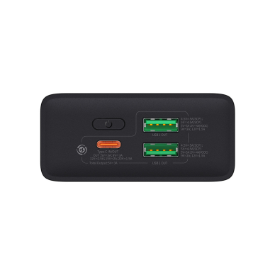 Baseus Adaman2 powerbank with digital display 20000mAh 30W 2 x USB / 1x USB Type C Power Delivery Quick Charge SCP, Oppo Super VOOC Juodas (PPAD050101) 1