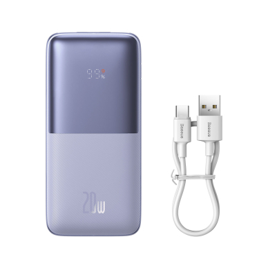 Išorinė Baterija Baseus Pro 10000mAh 20W USB Type A - USB Type C 3A 0.3m Violetinė (PPBD040205) 9