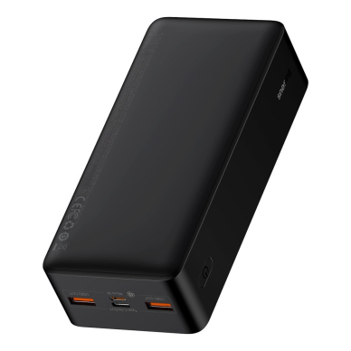 Išorinė Baterija su ekranu Baseus Bipow 30000mAh 20W 2x USB / USB Type C / micro USB 20W Quick Charge AFC FCP Juoda (PPDML-N01) 1