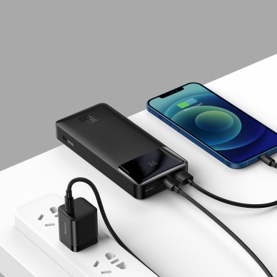 Baseus Bipow fast charging powerbank 20000mAh 15W black (Overseas Edition) + USB-A - Micro USB cable 0.25m black (PPBD050101) 8