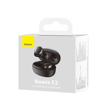 Belaidės Ausinės Atsparios Vandeniui Baseus Bowie E2 TWS Bluetooth 5.2 Wireless Earphones Waterproof IP55 Juodos (NGTW090001) 5