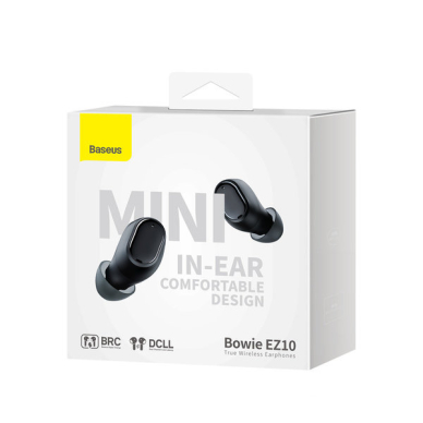 Baseus Bowie EZ10 TWS bluetooth 5.3 wireless ausinės - Juodas 4