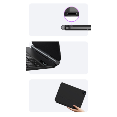 Baseus Brilliance magnetic case wireless keyboard with display iPad Pro 11'' (2018/2020/2021) / iPad Air 4 10.9'' / iPad Air 5 10.9'' / iPad 10 10.9'' (2022) gray 21