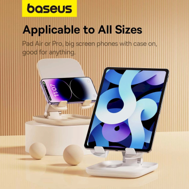 Baseus BS-HP009 Seashell Series foldable tablet stand - Rožinis 11