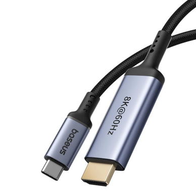 Baseus BS-OH064 8K 60Hz USB-C - HDMI Kabelis 1.5m - Juodas 3