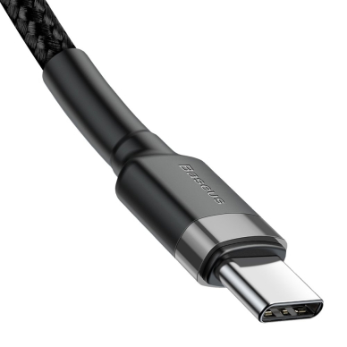 Kabelis Baseus Cafule Cable Durable Nylon Braided Wire Usb-C Pd / Usb-C Pd Pd2.0 60W 20V 3A Qc3.0 2M Juodas/pilkas 4