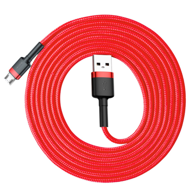 USB Kabelis Durable Nylon Braided Wire Usb / Micro Usb Qc3.0 1.5A 2M raudonas (Camklf-C09) UGLX912 1