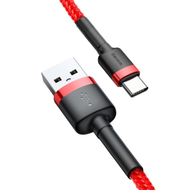 USB Kabelis Durable Nylon Braided Wire Usb / Usb-C Qc3.0 2A 3M raudonas (Catklf-U09) 6