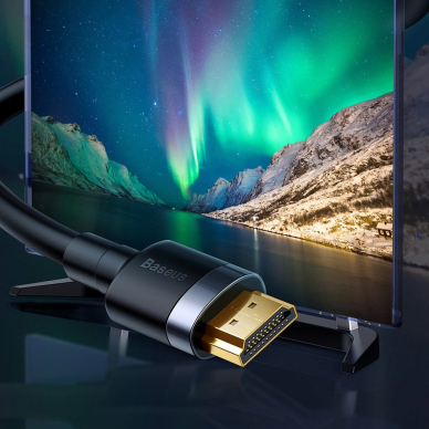 Kabelis Baseus Cafule HDMI 2.0 4K 60 Hz 3D 18 Gbps 3 m juodas 8