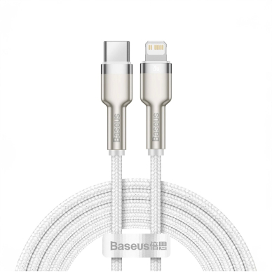 Baseus Cafule Series Metal Data USB-C / Lightning 20W PD Kabelis 2 m - baltas