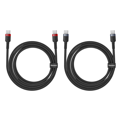 Baseus Cafule USB-C / USB-C 100W Kabelis 2 m - red-JuodasJuodas-gray (2 pcs.) 4