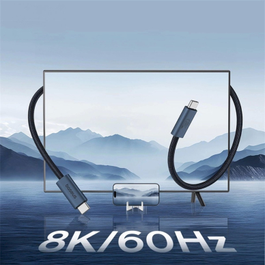 Baseus CB000068 USB-C - USB-C Kabelis 240W PD 8K 60Hz 1m - Juodas 18