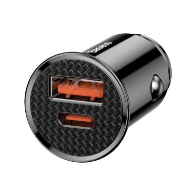 Automobilinis įkroviklis Baseus Circular Pps Universal Smart Car Charger Usb Quick Charge 4.0 Qc 4.0 And Usb-C Pd 3.0 Scp juodas 2