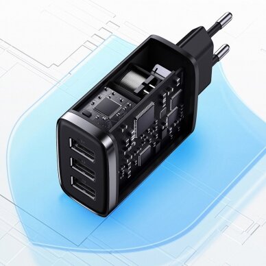 Baseus Compact Charger 3U 17W EU Baltas 11