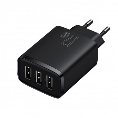 Baseus Compact charger 3x USB 17W Juodas (CCXJ020101) 1